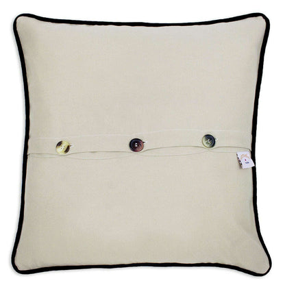New Orleans Hand-Embroidered Pillow