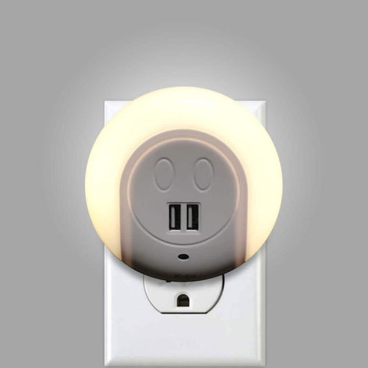 Night Light With 2 USB Ports