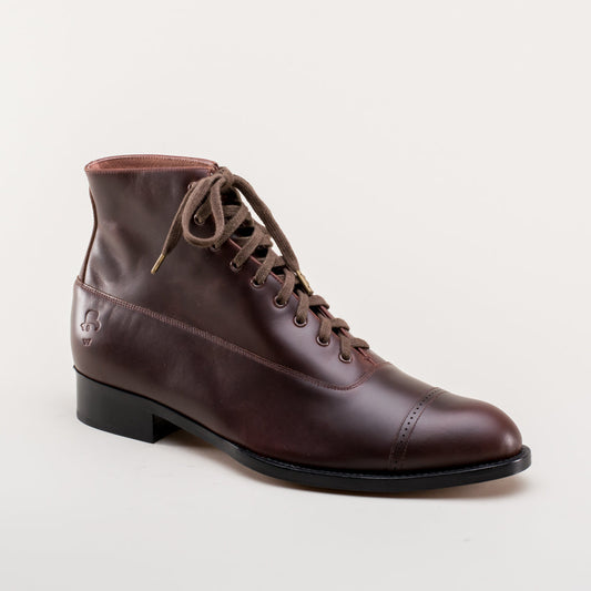 Noble Men's Vintage Lace-Up Boots (Cordovan)
