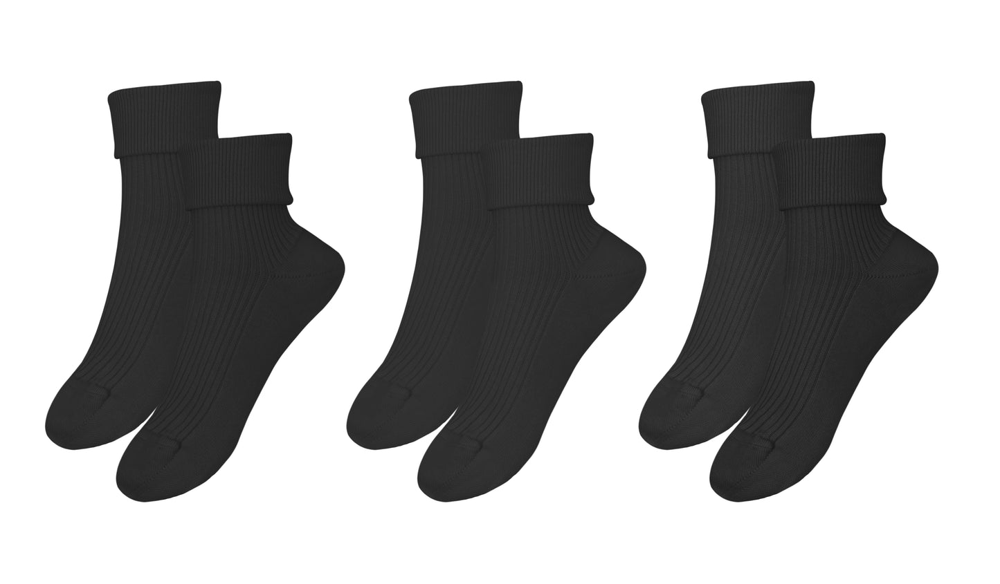 tittimitti® 100% Organic Combed Cotton Luxury Women's Socks 3-Pack. Made in Italy.