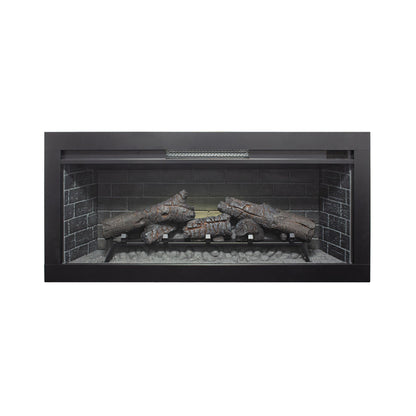 Nuvia 36-Inch Electric Antique Black Touch Panel Infrared Fireplace Insert With Removable Trim Kit (SAK84610)