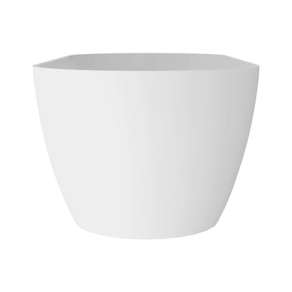 Nuvia Wavecrest 59-Inch Luxury Solid Surface Matte White Freestanding Soaking Tub (SAK95320)