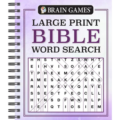 Brain Games - Large Print Bible Word Search - Spiral