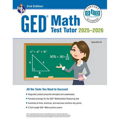 GED Math Test Tutor, for the 2025-2026 GED Test: Certified GED Aligned Prep - Paperback
