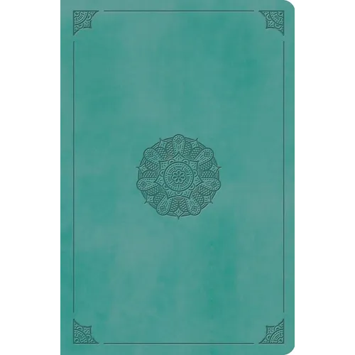 ESV Value Compact Bible, Red Letter (Trutone, Turquoise, Emblem Design) - Imitation Leather