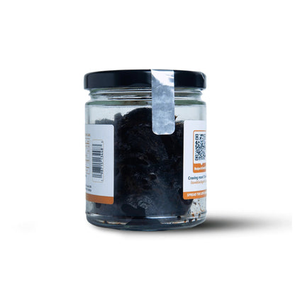 Peeled Black Garlic Cloves in Glass Jar Umami for Cooking and Snacks
