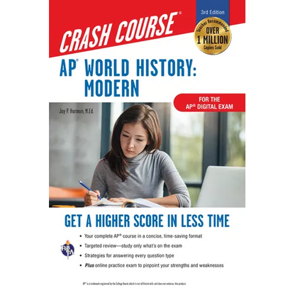 Ap(r) World History: Modern Crash Course, Book + Online: Get a Higher Score in Less Time - Paperback