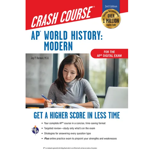 Ap(r) World History: Modern Crash Course, Book + Online: Get a Higher Score in Less Time - Paperback