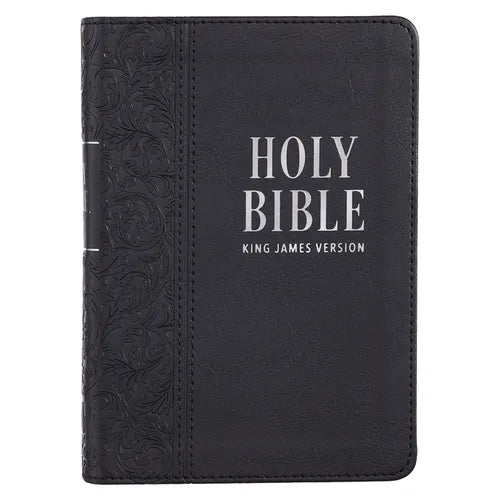 KJV Bible Compact Large Print (Faux Leather, Black) - Leather
