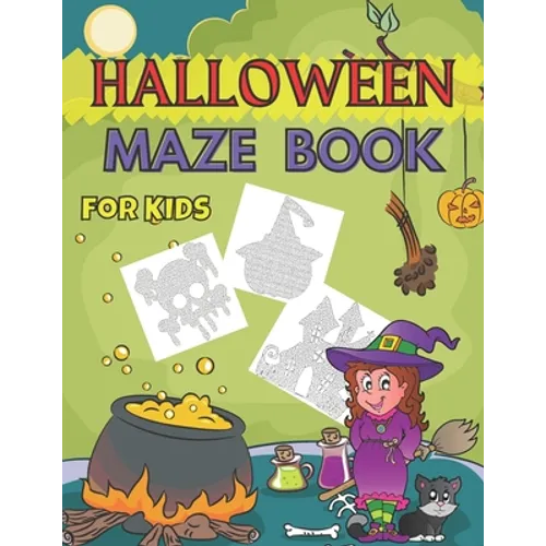 Halloween Maze Book for Kids: Smart and Funny Gift for Boys and Girls, Scary Puzzle Book for Kid - Paperback