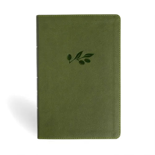NASB Giant Print Reference Bible, Olive Leathertouch, Indexed - Imitation Leather