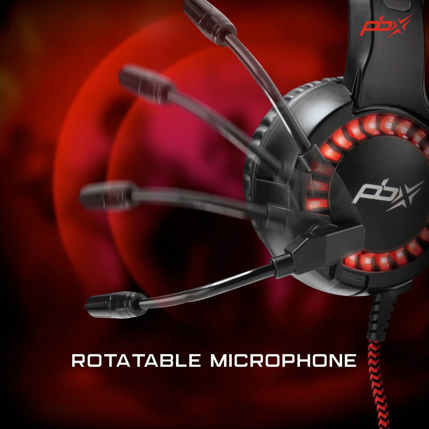 PBX INFERNO H8 Wired LED Headset with Boom Microphone and Noise-Reduction