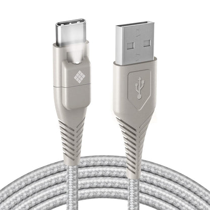 Polaroid 5 Ft USB Type-C Nylon Braided Charger Cable with LED Light