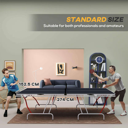 Portable Foldable Full-Size Ping Pong Table Tennis Table With Net And Accessories (SAK64929)