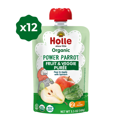 Holle Organic Power Parrot - Fruit & Veggie Purée Pouches