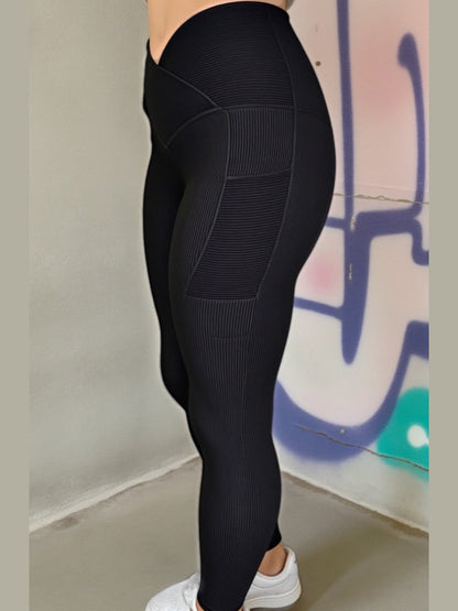 Max Sculpt Ribbed Leggings Regular Black Only