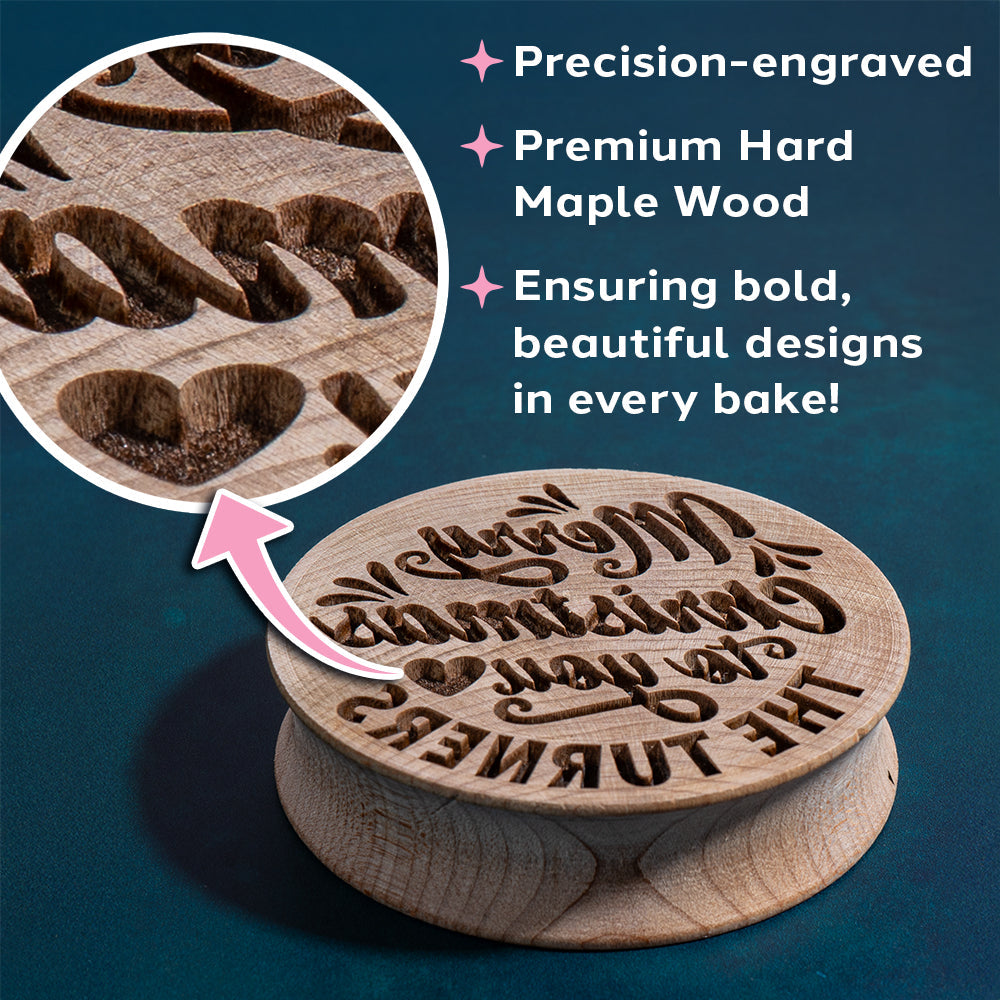 Embossed Birthday Cookie Stamp - "HBD" HAPPY BIRTHDAY