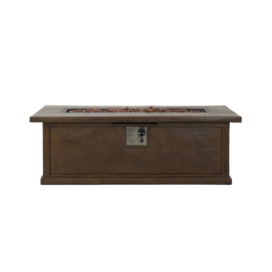 Alora Premium 56" Transitional Rectangular Outdoor Propane Gas Fire Pit Table, 50K BTU (SAK25790)