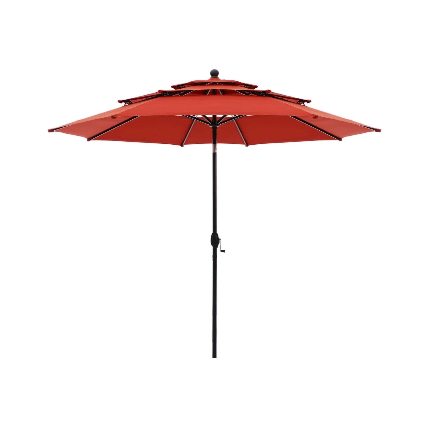 Alora Premium 6-Piece Bar Patio Furniture Set With Umbrella, Swivel Chairs, And Cushions (SAK90375)