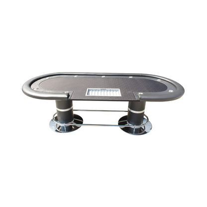 Premium 96-Inch Oval Poker Table With Racetrack And Chips Tray (SAK66823)