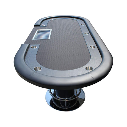Premium 96-Inch Oval Poker Table With Racetrack And Chips Tray (SAK66823)
