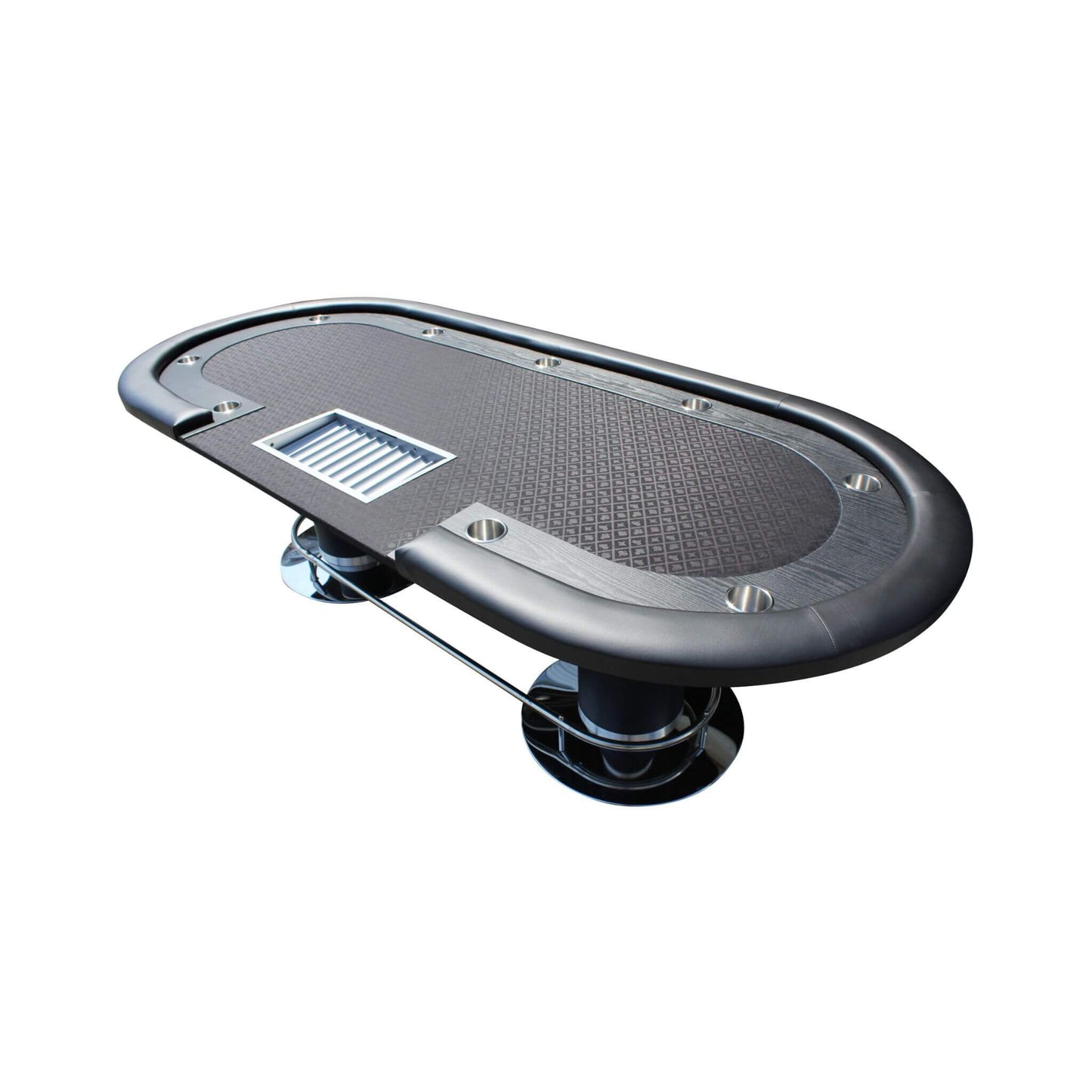 Premium 96-Inch Oval Poker Table With Racetrack And Chips Tray (SAK66823)