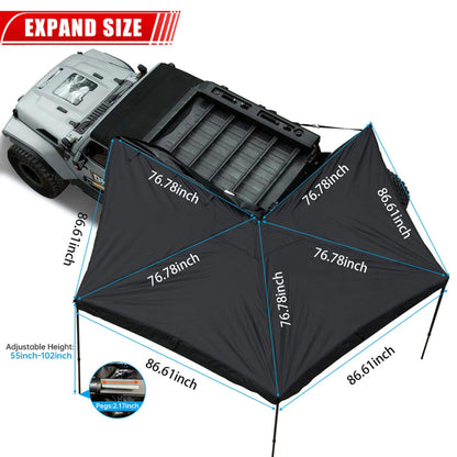 Trailora Horizon Premium All-Weather Top Only Multi-Functional 270 Degree Outdoor Awning House Tent (SAK24839)