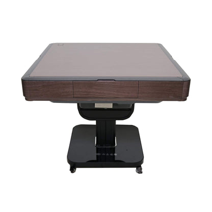 Premium Automatic Folding Mahjong Table With Walnut Finish, Two Set Of 166 40MM Numbered Tiles, And Hard Table Cover (SAK41893)