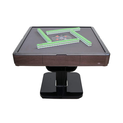 Premium Automatic Folding Mahjong Table With Walnut Finish, Two Set Of 166 40MM Numbered Tiles, And Hard Table Cover (SAK41893)