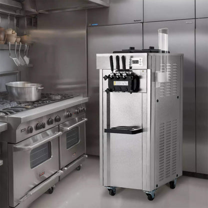 Premium Commercial 3-flavor Freestanding Soft Serve Ice Cream Machine Maker, 21-31 L/H (SAK21874)