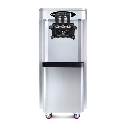 Commercial 25-30L/H Vertical 2000W 3-Flavor Soft Ice Cream Machine With Dual 6L Hoppers (SAK93406)