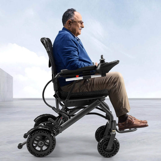 Pride Premium Lightweight Foldable All-Terrain Electric Wheelchair, 300LBS [FDA & Airline Approved] (SAK18673)