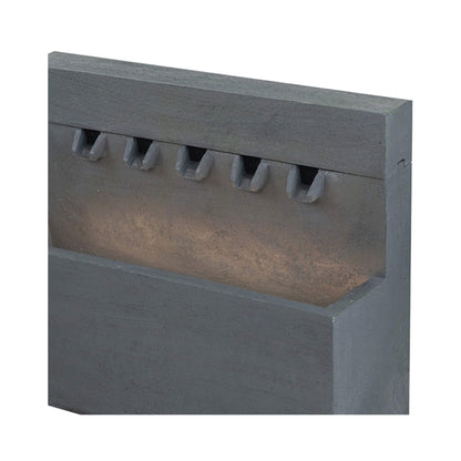 Alora Premium Outdoor Contemporary Modern Rectanglar Decorative Water Fountain, Gray (SAK09215)
