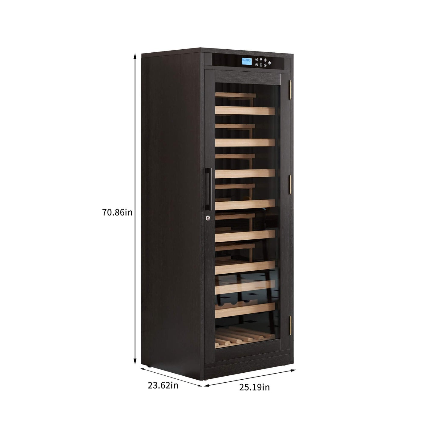 Nuvia 102-Bottle Smart Temperature-Controlled Multi-Tier Wine Cabinet For Home And Bar (SAK46361)
