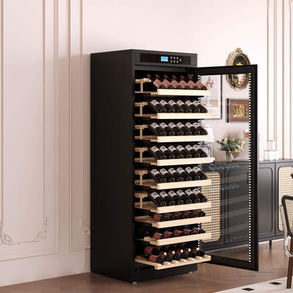 Nuvia 102-Bottle Smart Temperature-Controlled Multi-Tier Wine Cabinet For Home And Bar (SAK46361)
