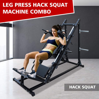 Rovix Professional Adjustable Leg Press Hack Squat Machine For Home Gyms (SAK74330)