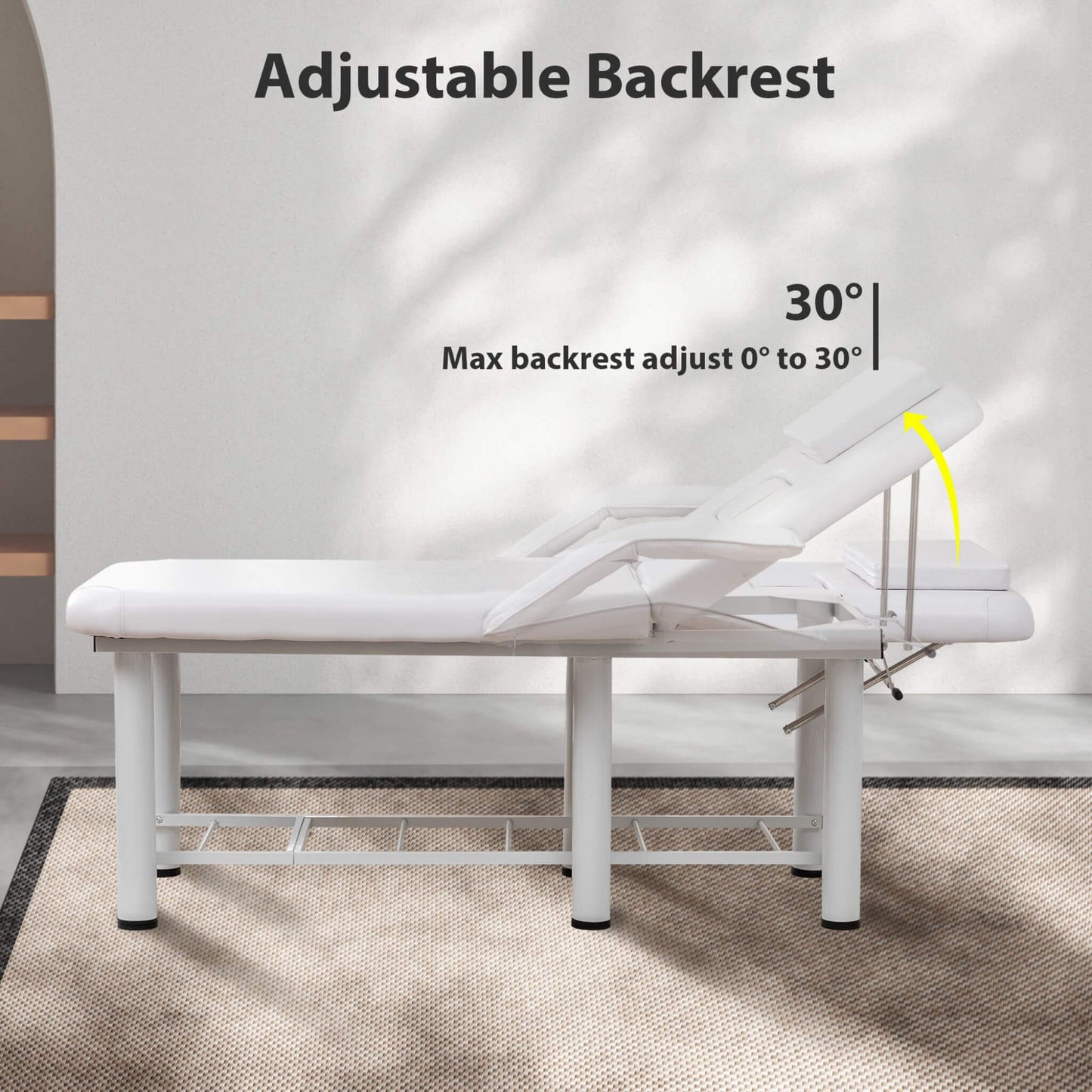 Professional Fully Adjustable Beauty Bed With Underbed Storage And Removable Cushions (SAK46813)