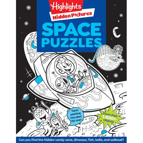 Space Puzzles: Solar System Puzzle Book for Kids 6-12, Fun Space Gift with Activities and Games, Over 100 Puzzles and More Than 1,800 Hidden Objects t - Paperback