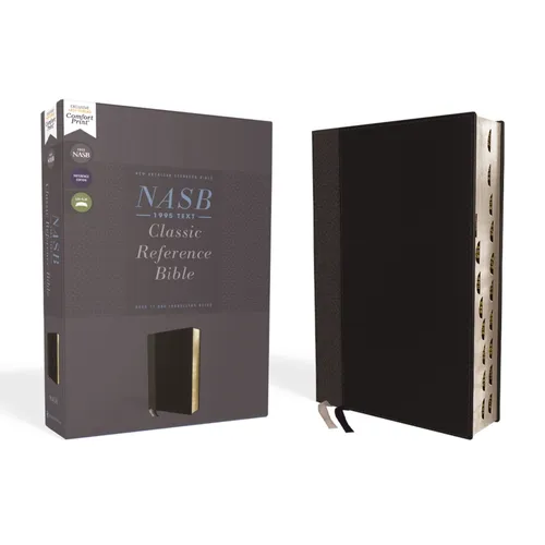 Nasb, Classic Reference Bible, Leathersoft, Black, Red Letter, 1995 Text, Thumb Indexed, Comfort Print - Imitation Leather