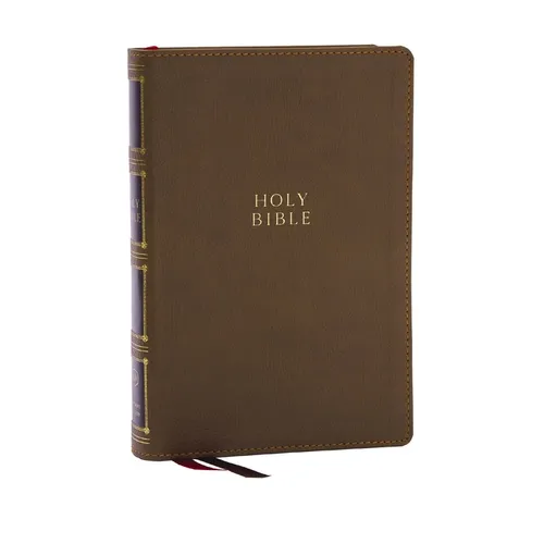 KJV Holy Bible: Compact Bible with 43,000 Center-Column Cross References, Brown Leathersoft, Red Letter, Comfort Print: King James Version - Imitation Leather