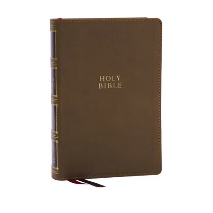 KJV Holy Bible: Compact Bible with 43,000 Center-Column Cross References, Brown Leathersoft, Red Letter, Comfort Print: King James Version - Imitation Leather
