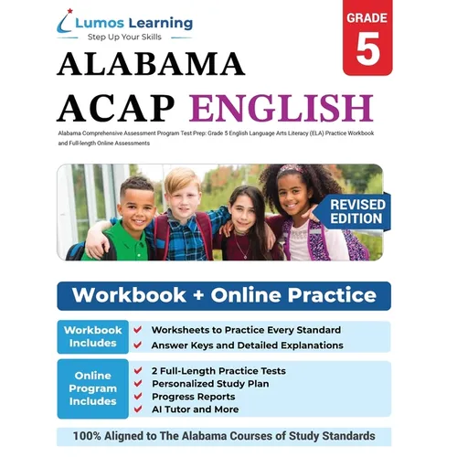 Alabama Comprehensive Assessment Program Test Prep: Grade 5 English Language Arts Literacy (ELA) Practice Workbook and Full-length Online Assessments: - Paperback