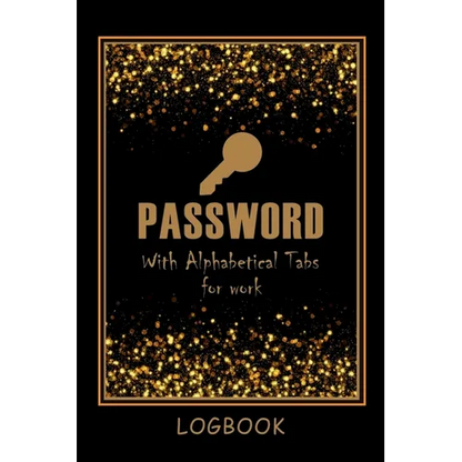 Password LogBook for Work with Alphabetical Tabs AND Mocern Premium Gold Cover: WTF is my Password Notebook Keeper for Your All Passwords Premium Gold - Paperback