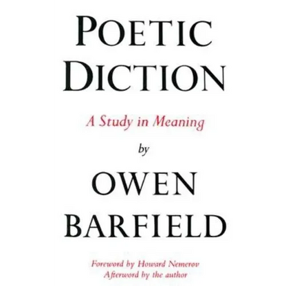 Poetic Diction: A Study in Meaning - Paperback