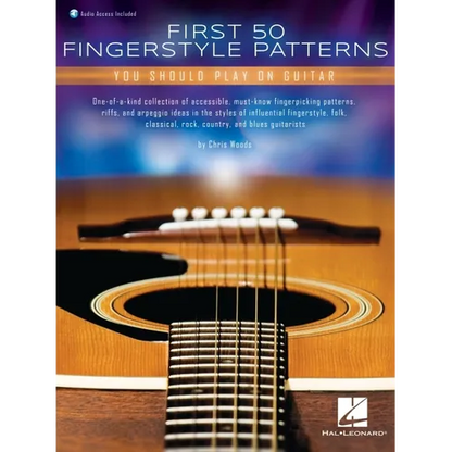 First 50 Fingerstyle Patterns You Should Play on Guitar (Book/Online Audio) - Paperback