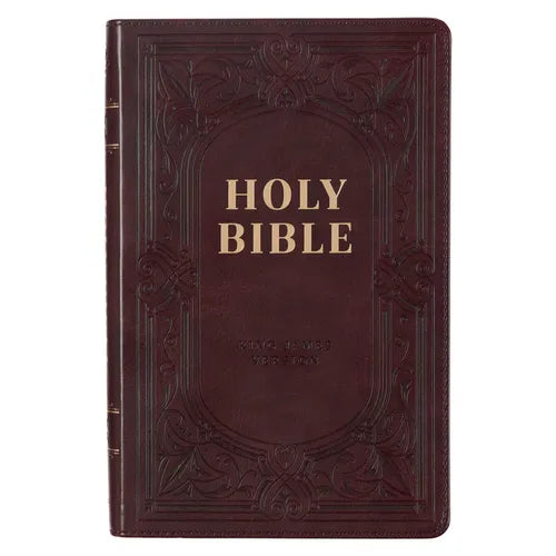 KJV Bible Deluxe Gift (Faux Leather, Dark Brown) - Imitation Leather
