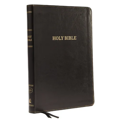 KJV, Thinline Bible, Large Print, Imitation Leather, Black, Indexed, Red Letter Edition - Imitation Leather