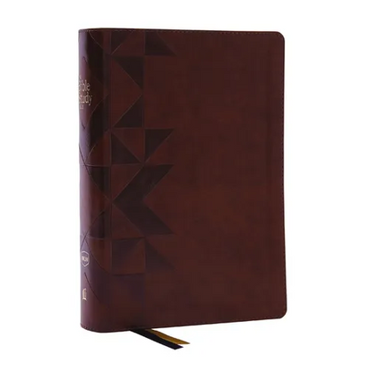 Nkjv, the Bible Study Bible, Leathersoft, Brown, Comfort Print: A Study Guide for Every Chapter of the Bible - Imitation Leather