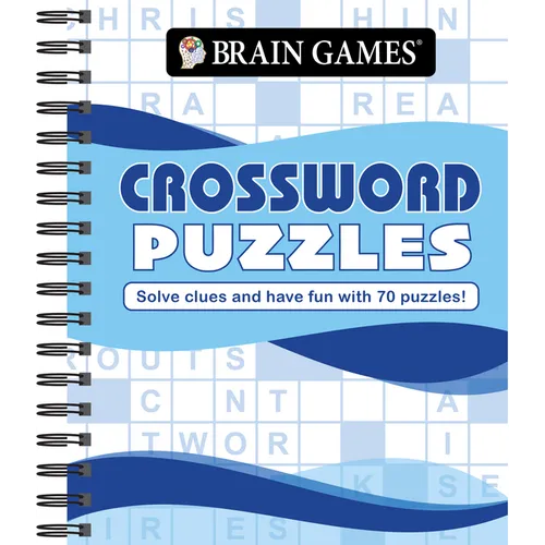 Brain Games - Crossword Puzzles (Waves): Solve Clues and Have Fun with 70 Puzzles! - Spiral