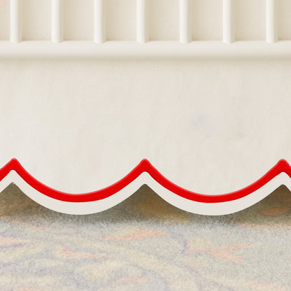 Scallop Embroidery Cotton Crib Skirt
